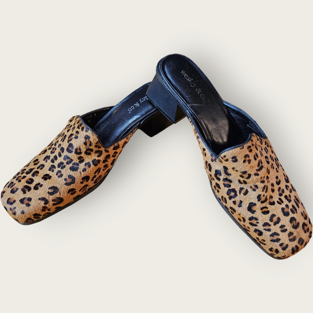 Leopard Print Mule Clogs - Women's Animal Print Mules